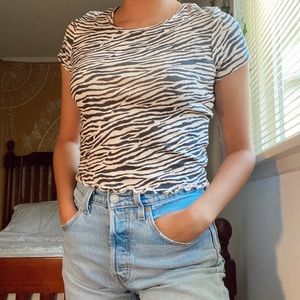 American Eagle Zebra Top